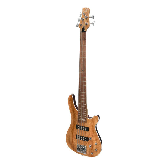 J&D Luthiers 20 Series Electric Bass Guitar | 5-String | Natural Satin