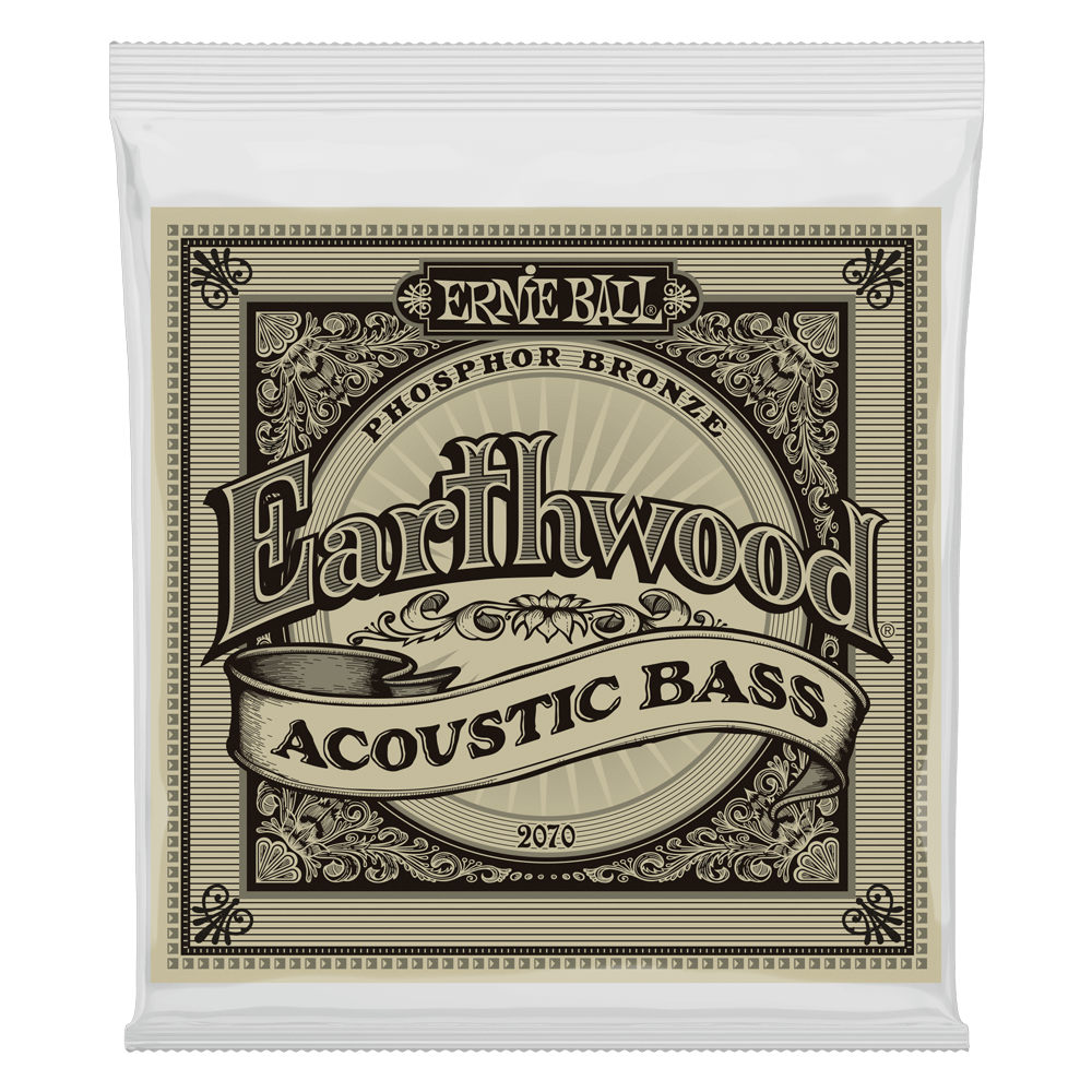 Ernie Ball P02070 Earthwood Phosphor Bronze Acoustic Bass Strings 45-95 Gauge
