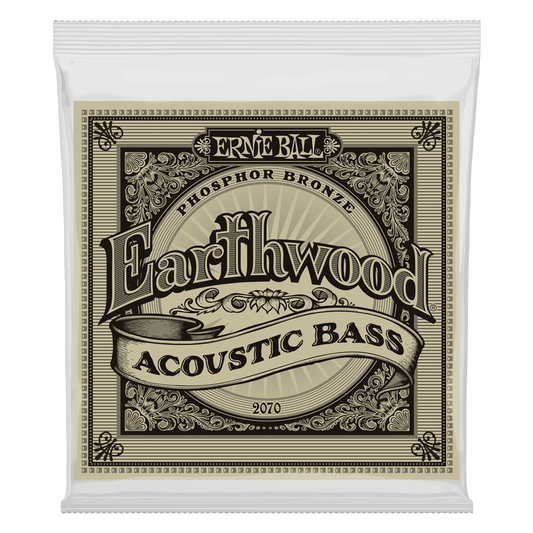 Ernie Ball P02070 Earthwood Phosphor Bronze Acoustic Bass Strings 45-95 Gauge