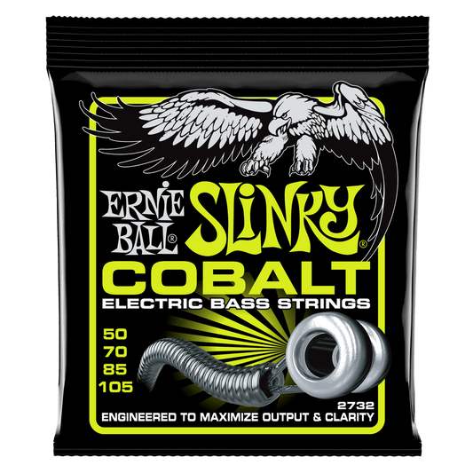 Ernie Ball P02732 Regular Slinky Cobalt Electric Bass Strings 50-105 Gauge