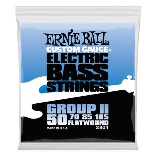 Ernie Ball P02804 Flatwound Group II Electric Bass Strings 50-105 Gauge
