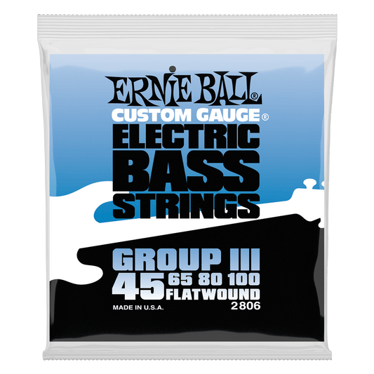 Ernie Ball P02806 Flatwound Group III Electric Bass Strings 45-100 Gauge