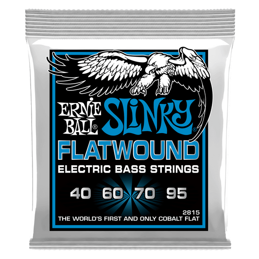 Ernie Ball P02815 Extra Slinky Flatwound Electric Bass Strings 40-95 Gauge