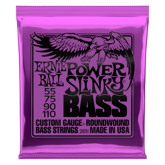 Ernie Ball P02831 Power Slinky Nickel Wound Electric Bass Strings 55-110 Gauge