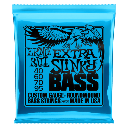 Ernie Ball P02835 Extra Slinky Nickel Wound Electric Bass Strings 40-95 Gauge