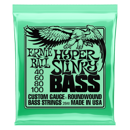 Ernie Ball P02841 Hyper Slinky Nickel Wound Electric Bass Strings 40-100 Gauge