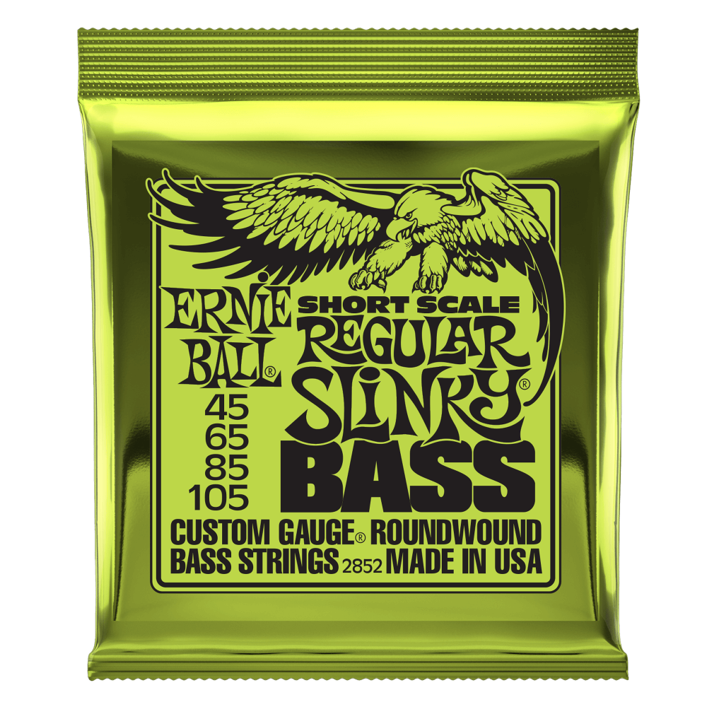 Ernie Ball P02852 Regular Slinky Nickel Wound Short Scale Bass Strings 45-105 Gauge