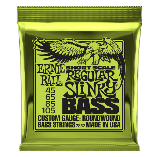 Ernie Ball P02852 Regular Slinky Nickel Wound Short Scale Bass Strings 45-105 Gauge