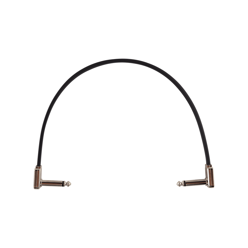 Ernie Ball 12" Single Flat Ribbon Patch Cable - Black