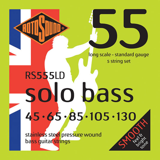 Rotosound RS555LD Solo Bass Standard Gauge Bass String Set | 45-130 | 5-String