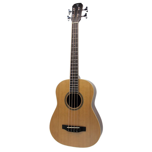 Timberidge Acoustic Bass Guitar | 4-String | Natural Satin | Travel Guitar