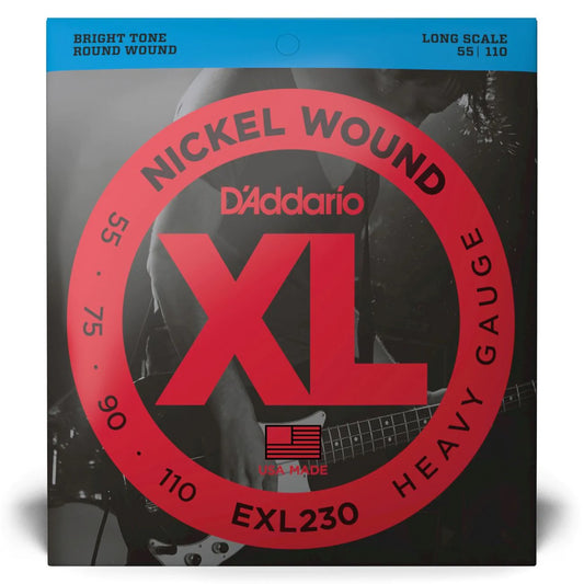 D'Addario EXL230 | XL Nickel Wound Bass Strings 55-110 Gauge | Heavy