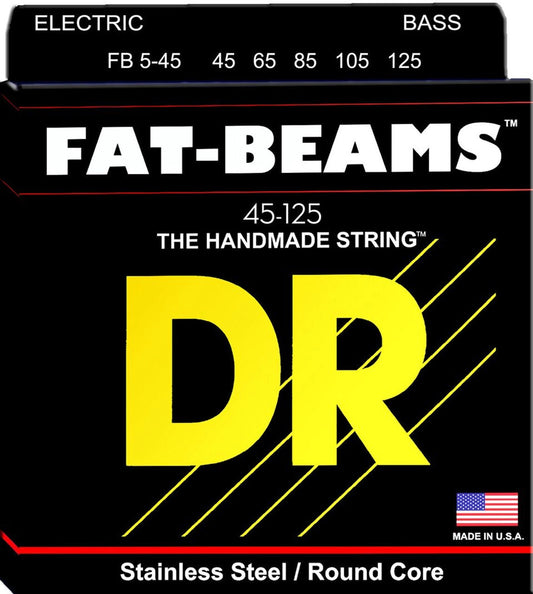 DR Fat-Beams™ Stainless Bass Strings 45-125 Gauge | Medium | 5-String