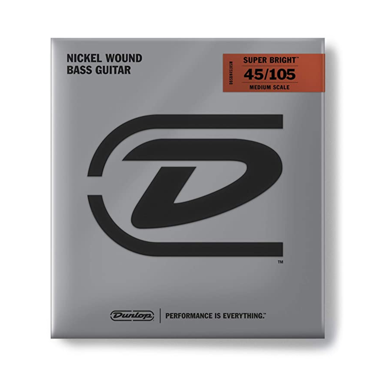 Dunlop DBSBN45105M Super Bright Nickel Wound Bass Strings 45-105 Gauge | Medium Scale