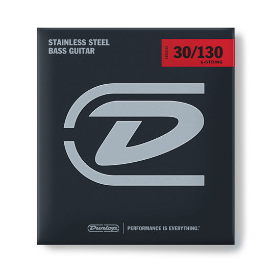 Dunlop DBS30130 Stainless Steel Roundwound Bass Strings 30-130 Gauge | 6-String