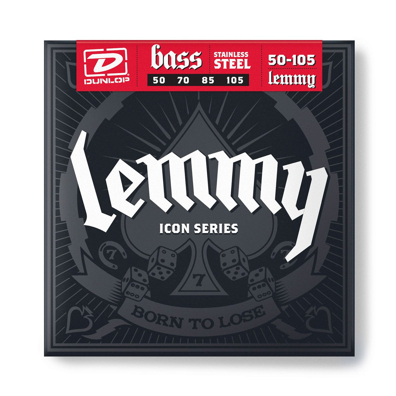 Dunlop DLKS50105 Icon Series Stainless Steel Roundwound Bass Strings 50-105 Gauge | Lemmy Kilmister