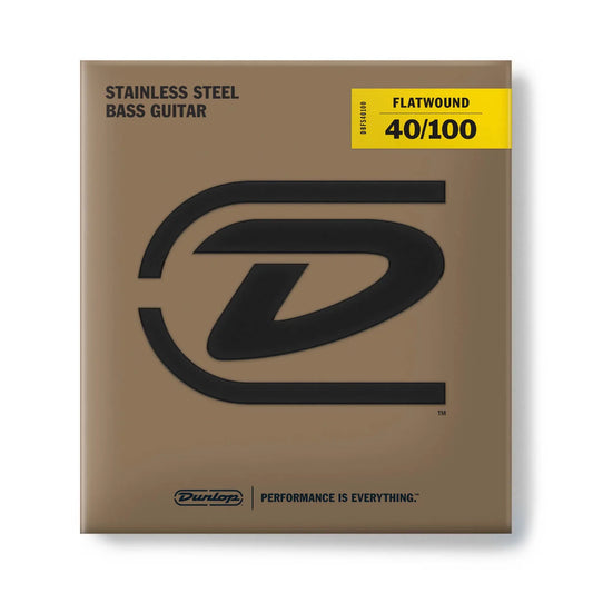 Dunlop DBFS40100 Stainless Steel Flatwound Bass Strings 40-100 Gauge