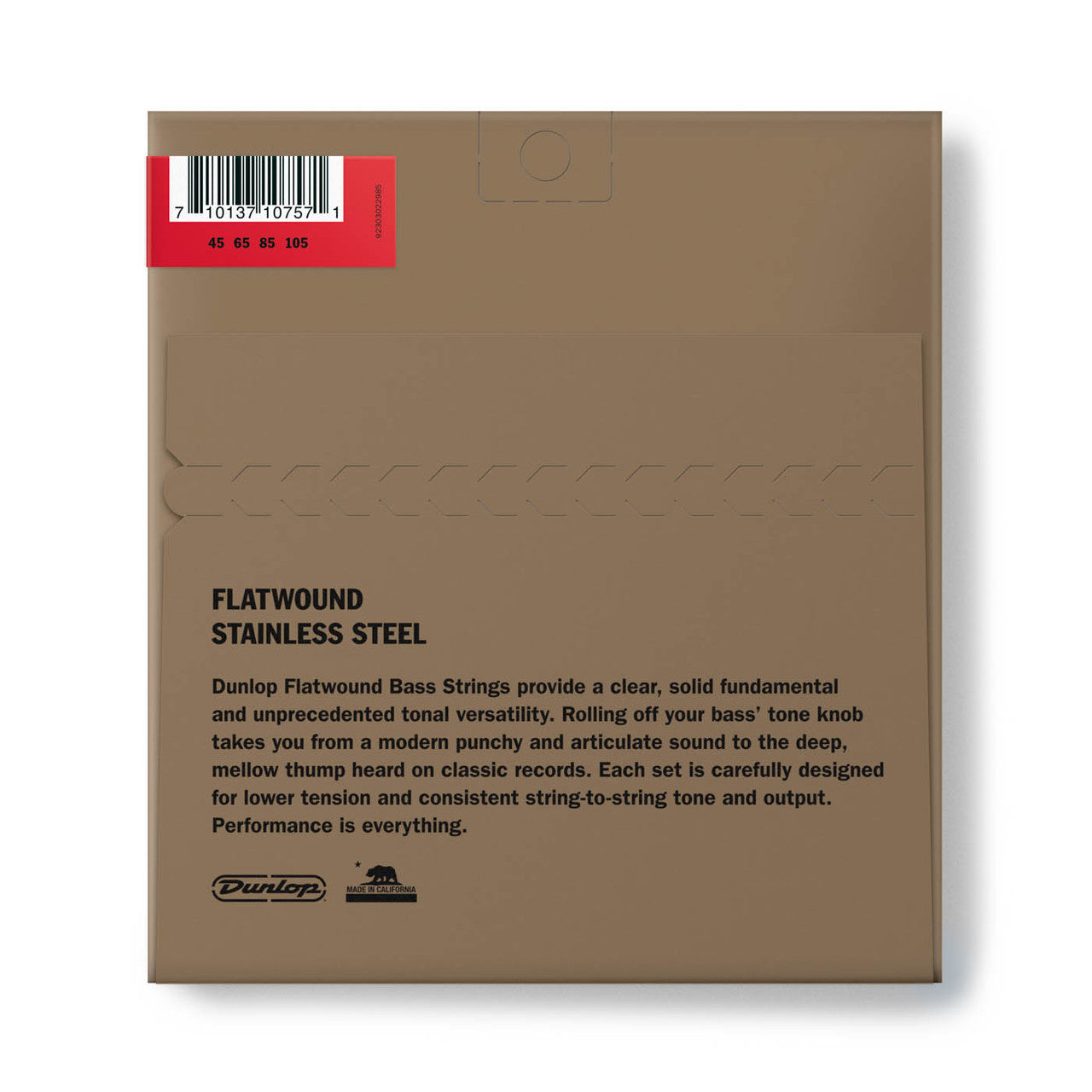 Dunlop DBFS45105M Stainless Steel Flatwound Bass Strings 45-105 Gauge | Medium Scale