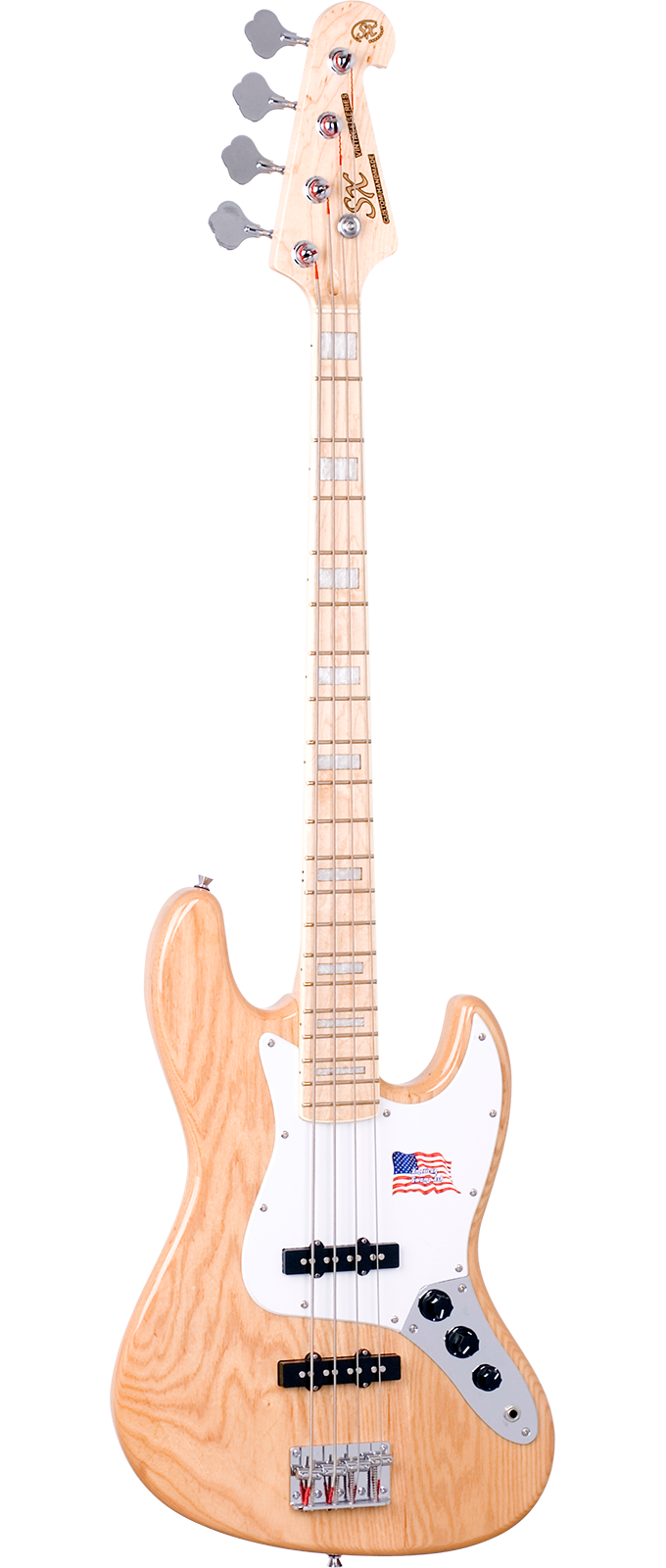 SX ASH6JB Ash Series J-style Electric Bass | Natural Gloss