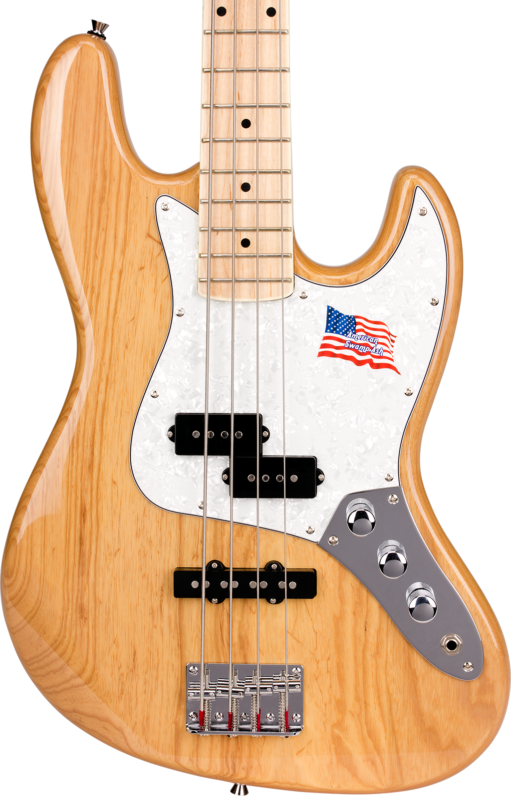 SX ASH5PJ Ash Series PJ Electric Bass | Natural Gloss