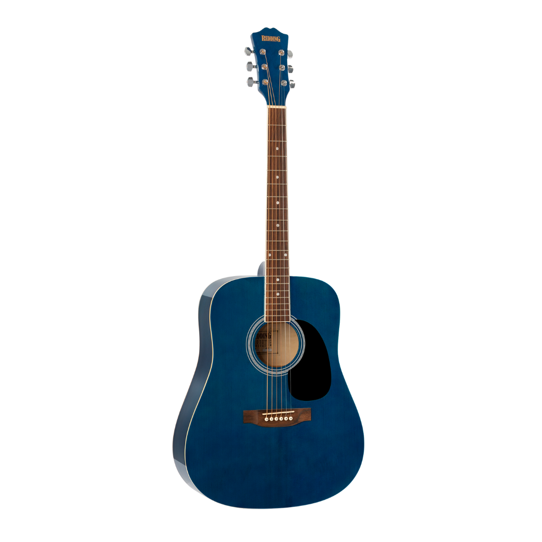 Redding RED50TBU Dreadnought Steel String Acoustic Guitar | Translucent Blue