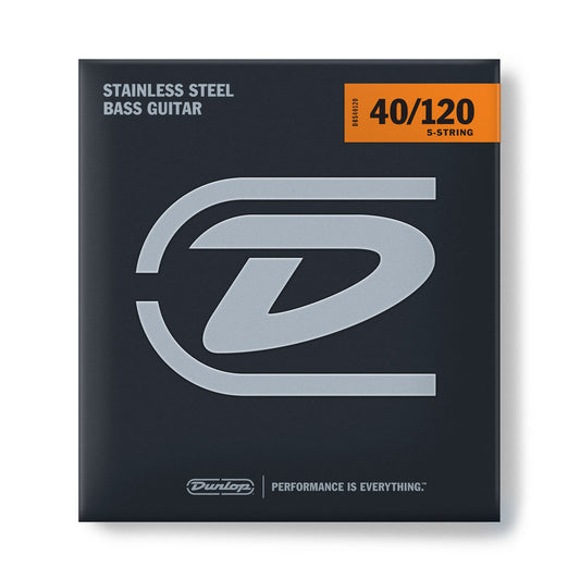 Dunlop DBS40120 Stainless Steel Roundwound Bass Strings 40-120 Gauge | 5-String