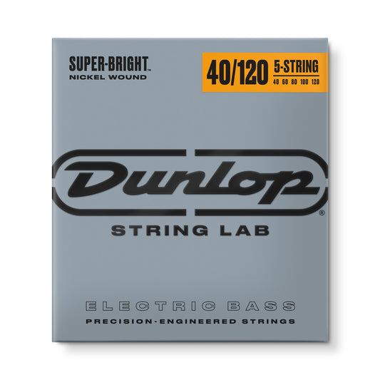 Dunlop DBSBN40120 Super Bright Nickel Wound Bass Strings 40-120 Gauge