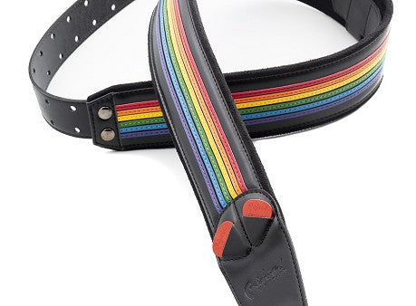 Right On Straps | Prisma Rainbow Guitar Strap - VEGAN LEATHER