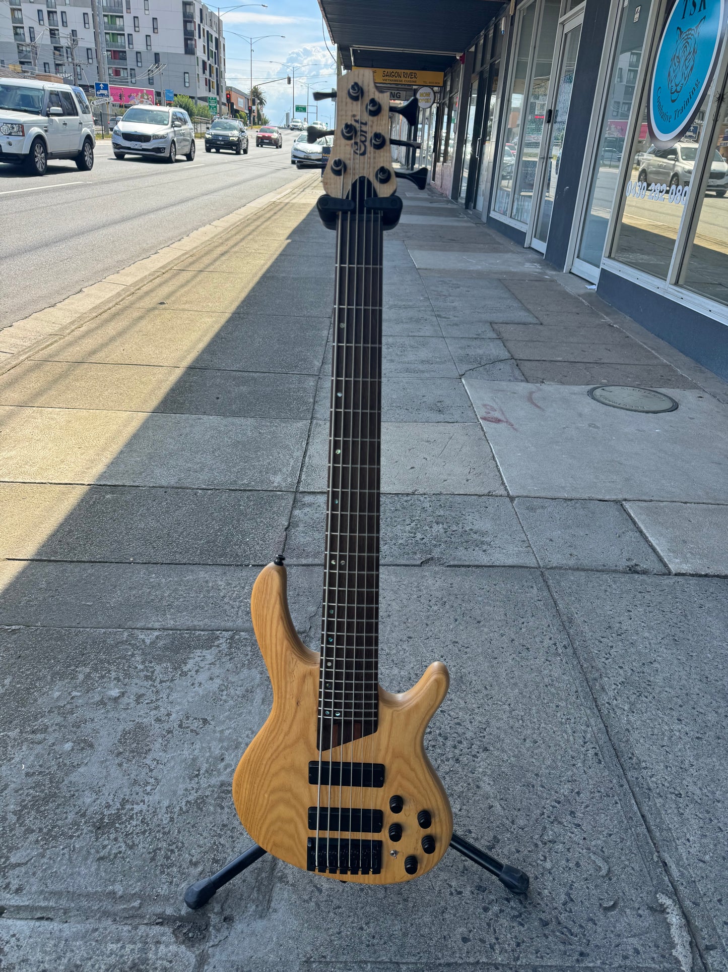 Cort B6 Plus 6-String Bass Guitar | Natural