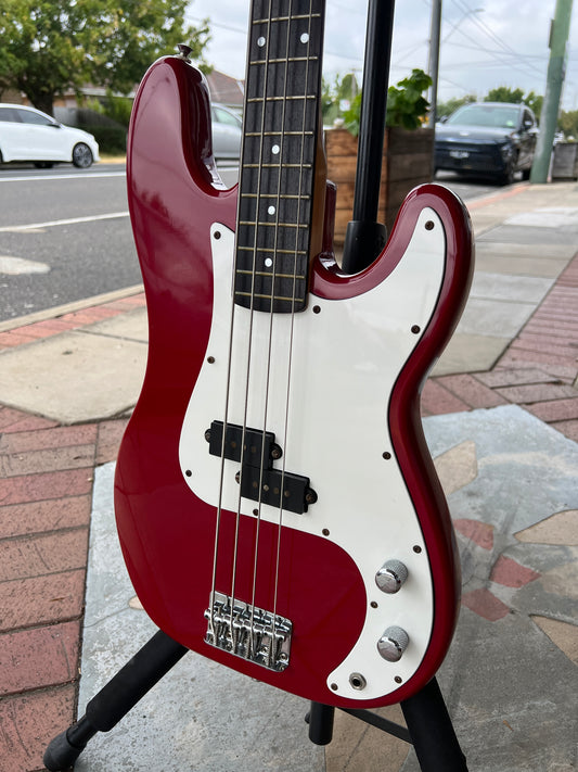 Squier by Fender Precision Bass Guitar Made in Korea | Red