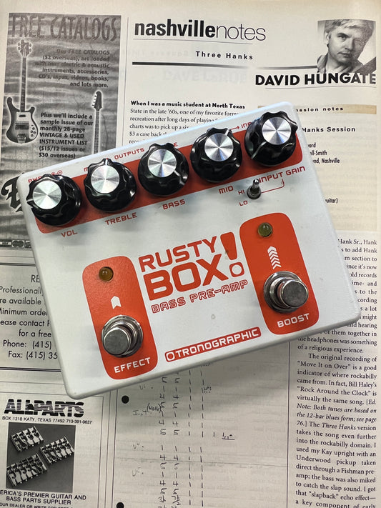 Tronographic Rusty Box Bass Pre-Amp Pedal