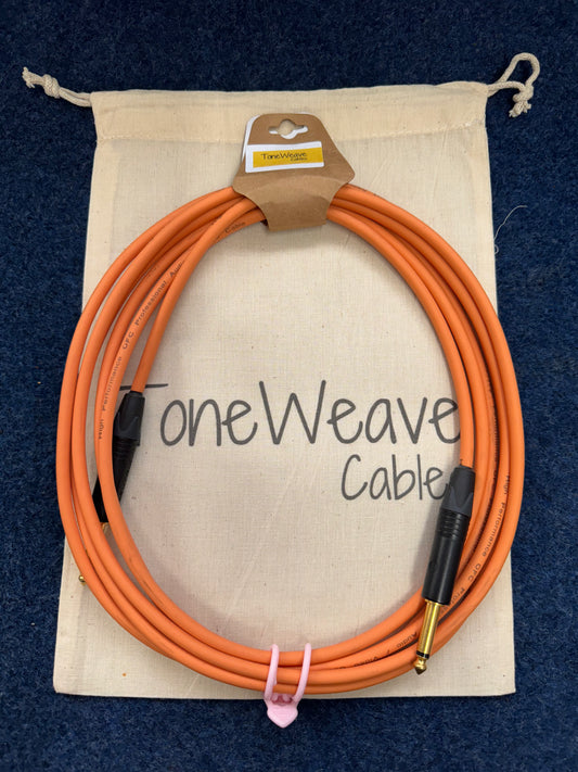 ToneWeave Orange OFC/PVC Instrument Cable 12ft ST/ST