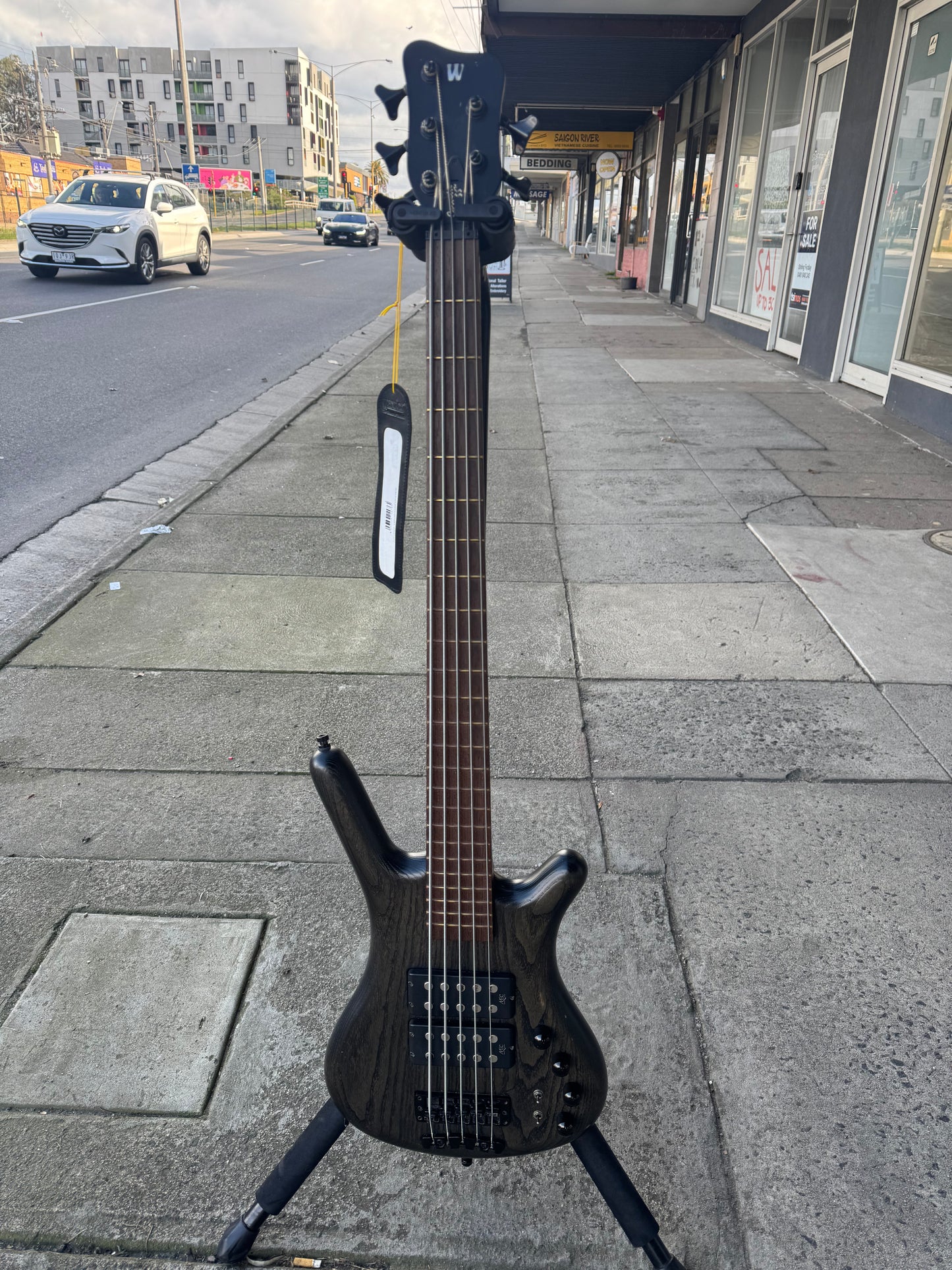 Warwick Corvette $$ 5-String Electric Bass Guitar | Trans Black