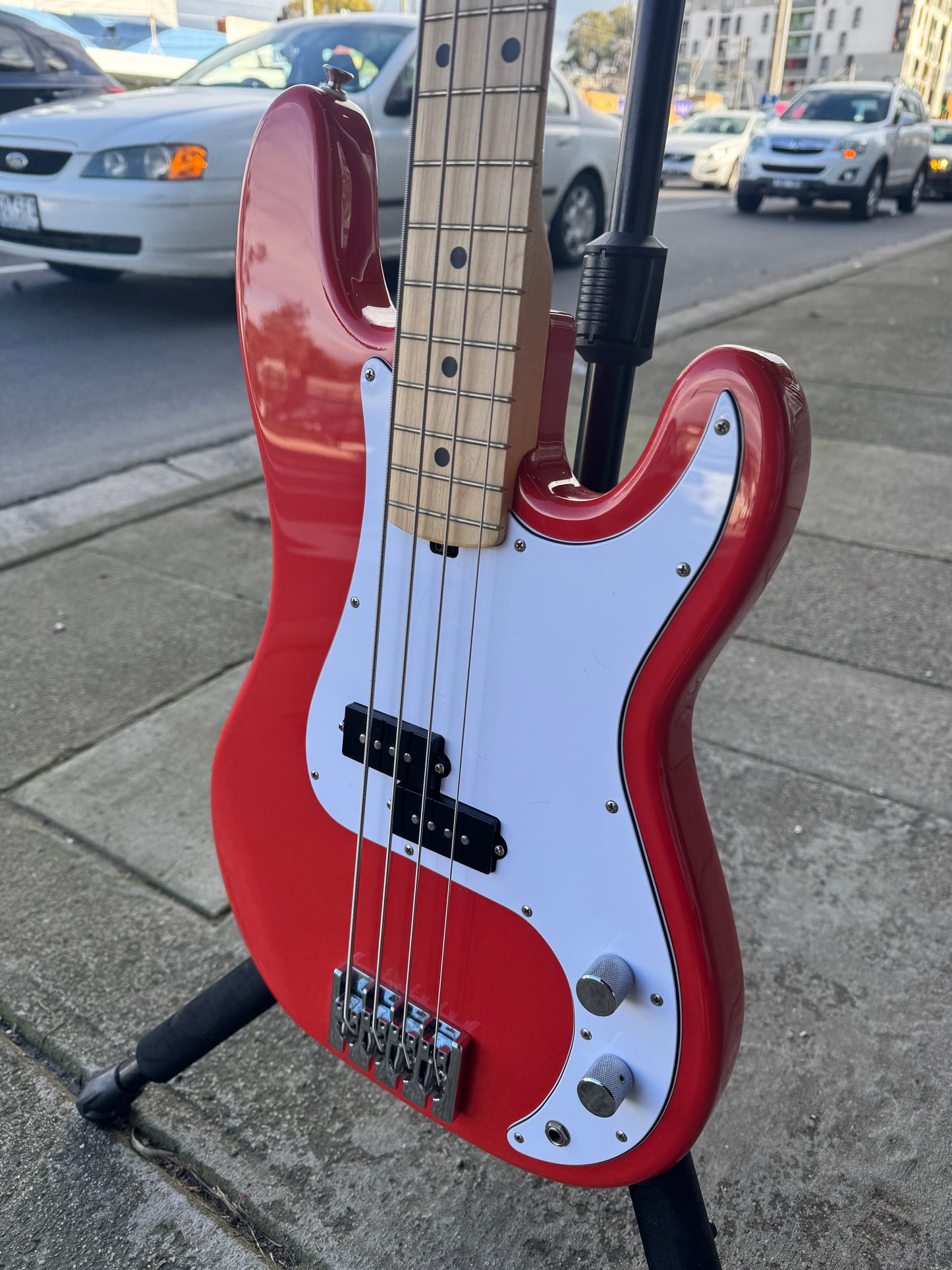D Lakin P Bass 4-String Electric Bass | Red