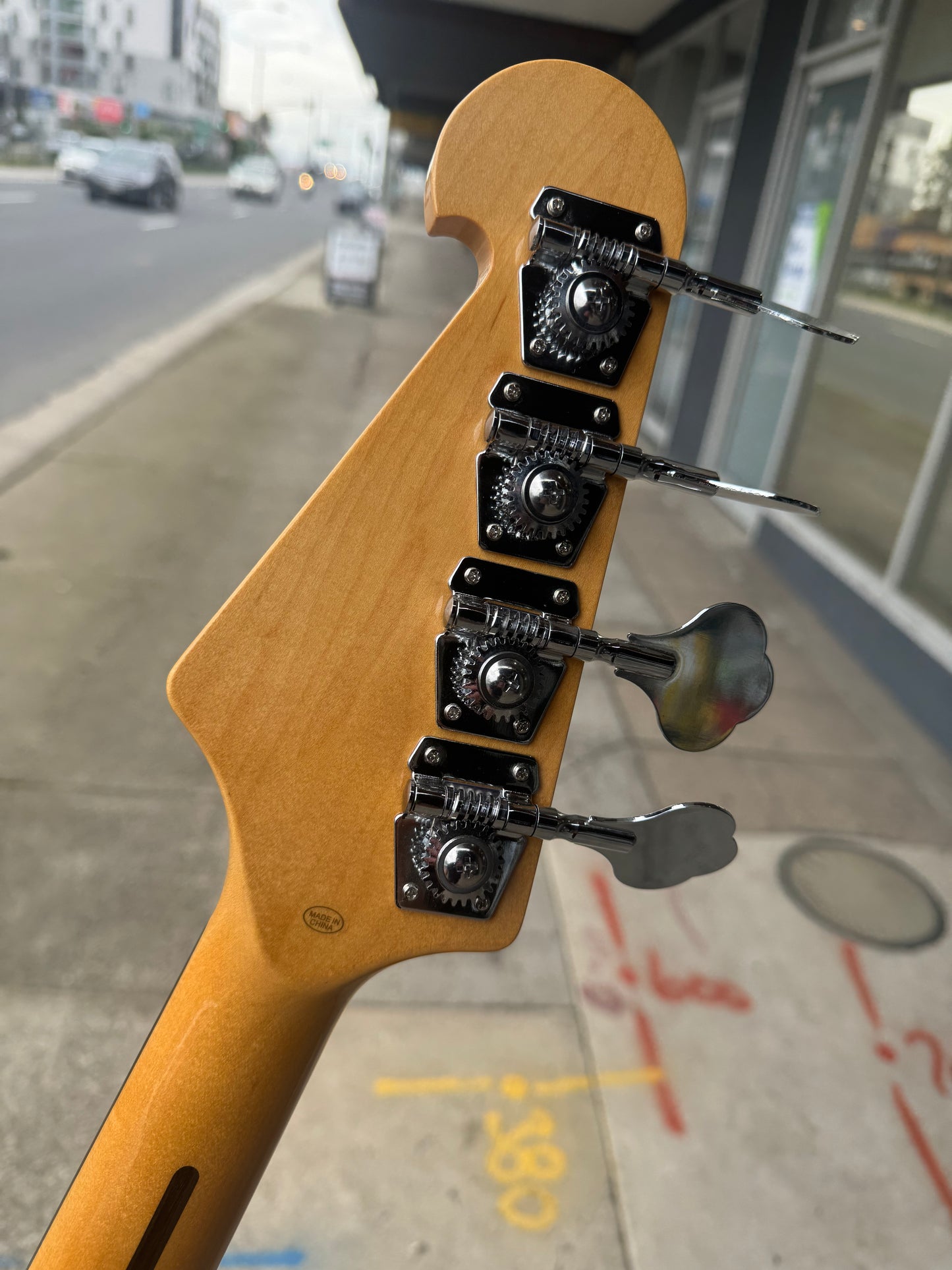 SX VTG Series Vintage PJ Style Bass Guitar | Vintage White