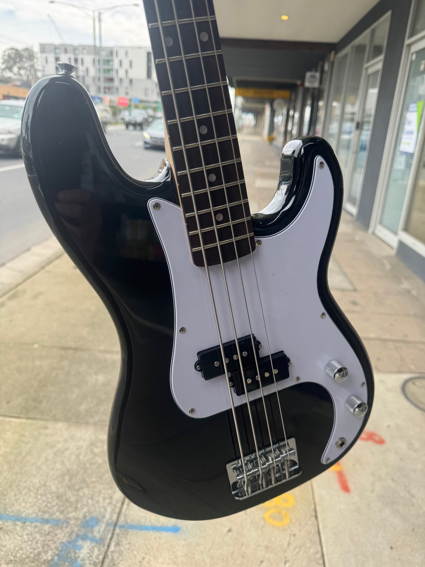 SX P Bass & Amp Package | Black | 3/4 Size