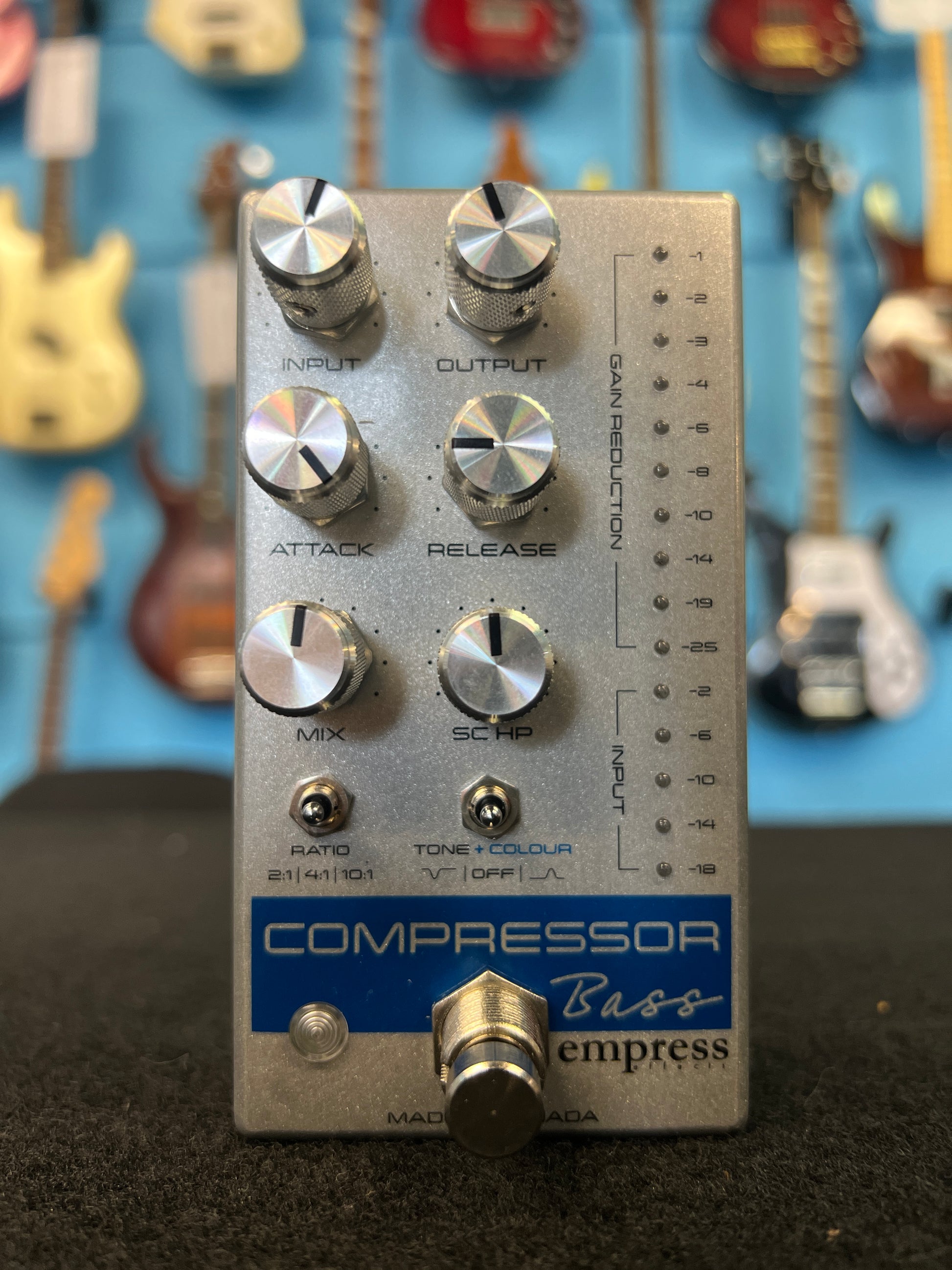 Empress Effects | Bass Compressor Pedal | Silver Sparkle