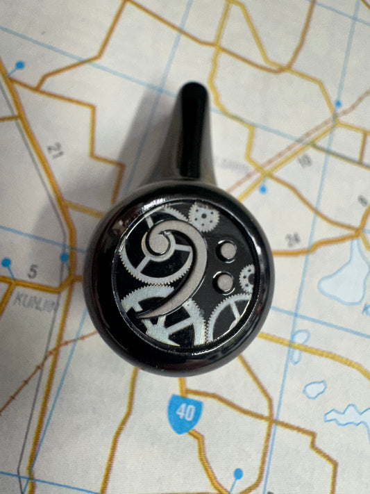 Endless Devices Movement Bass Clef Design Black Chrome
