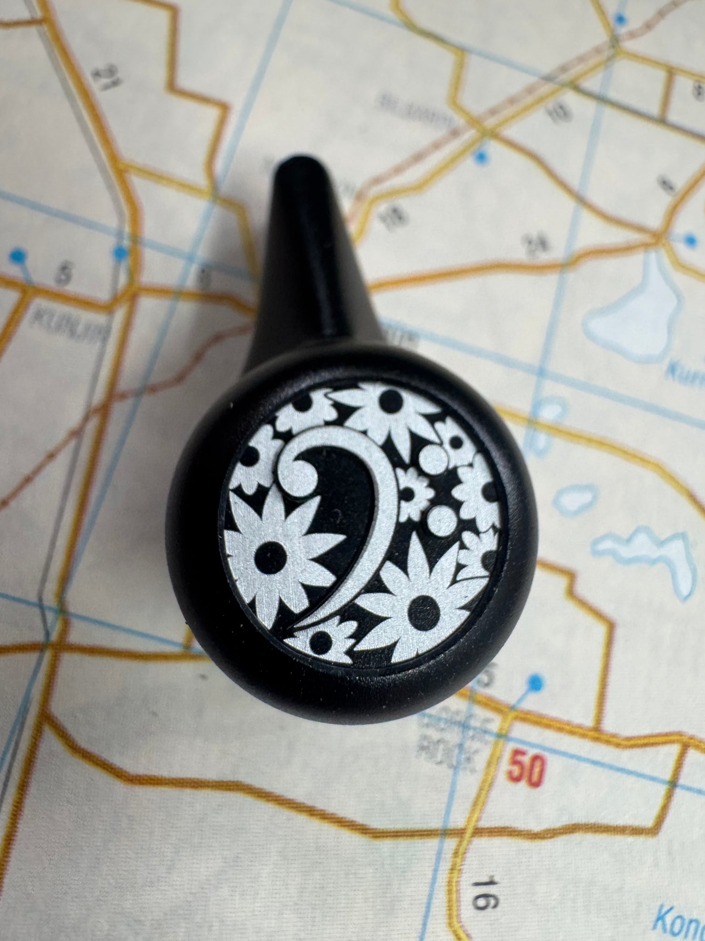 Endless Devices Floral Bass Clef Design Matte Black