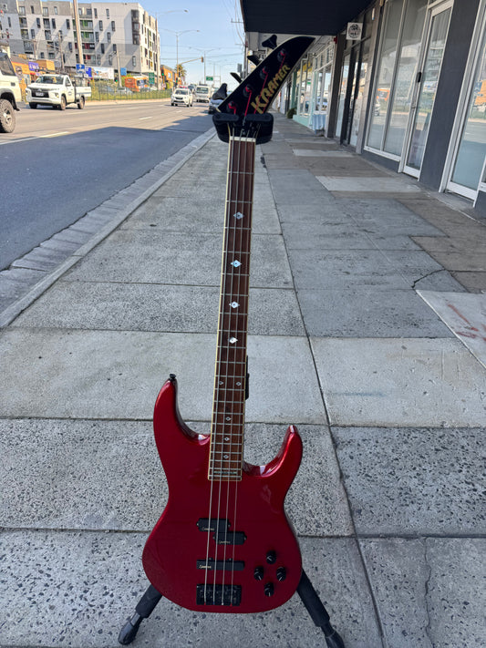 Kramer Forum III 4-String Electric Bass Guitar | Red