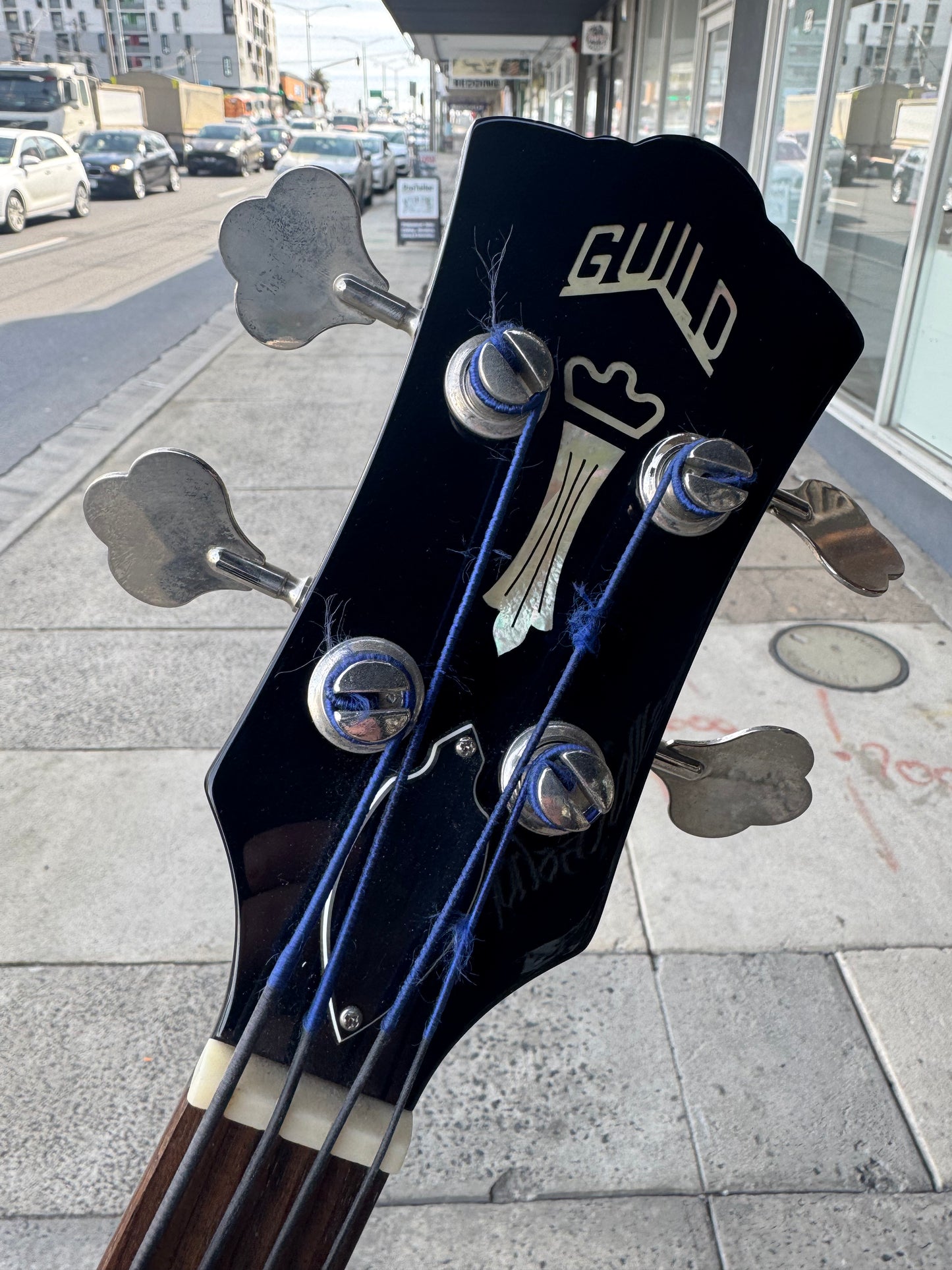 Guild Newark St. Collection M-85 4-String Electric Bass Guitar | Made in Korea 2014 | Gloss Black