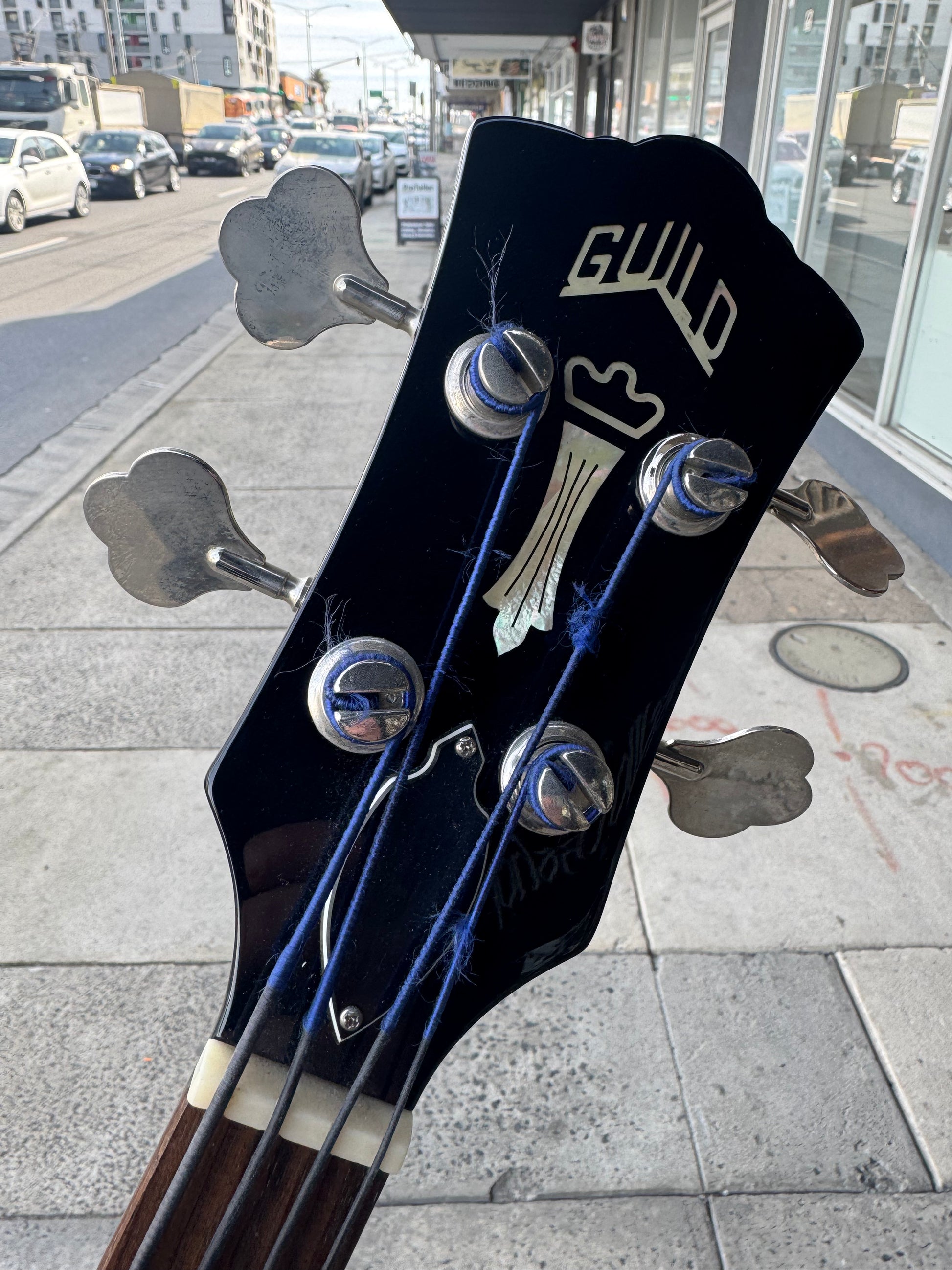 Guild Newark St. Collection M-85 4-String Electric Bass Guitar | Made in Korea 2014 | Gloss Black