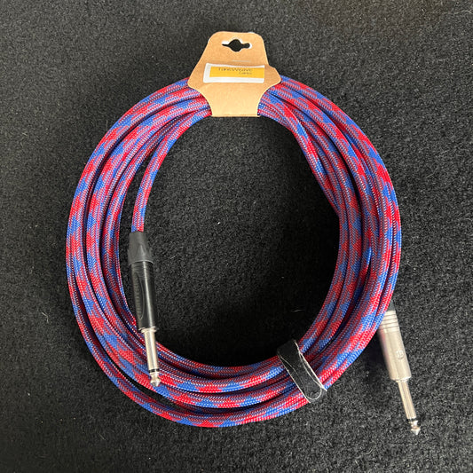 Toneweave Blue/Red Instrument Cable 15ft ST/ST