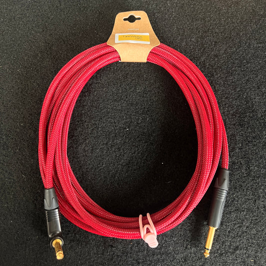 Toneweave Red Instrument Cable 15ft ST/RA