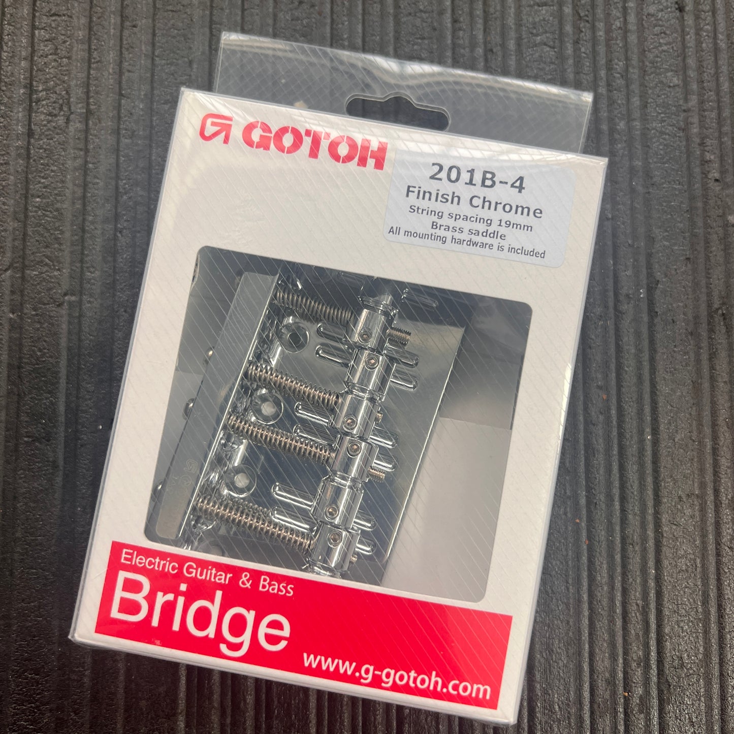 Gotoh 201B-4 String Bass Bridge - Chrome