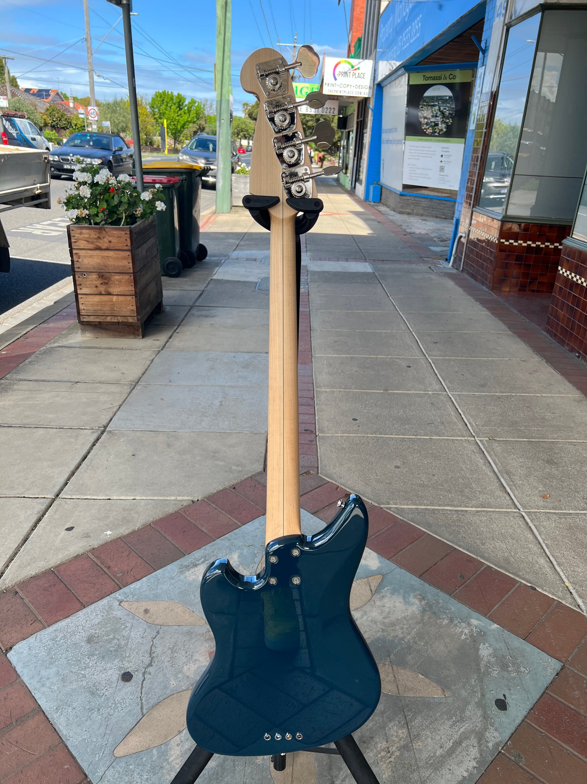 Frank Guitars Custom 4-Str Bass Guitar | Dark Blue