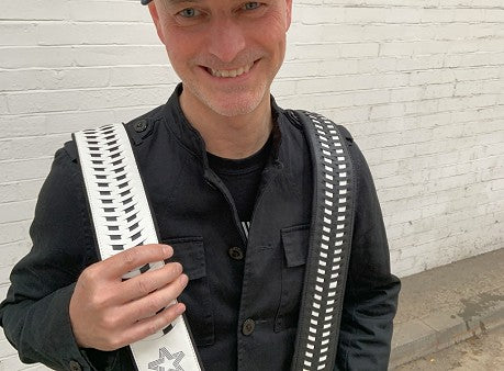 Right On Straps | Groove Paul Turner White Signature Bass Strap - VEGAN LEATHER