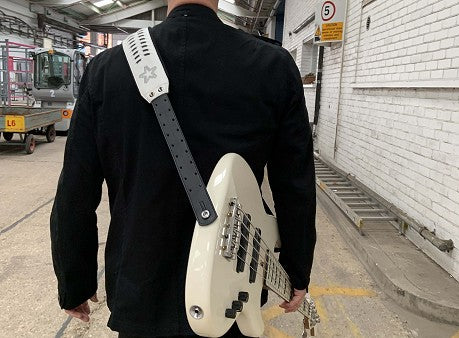 Right On Straps | Groove Paul Turner White Signature Bass Strap - VEGAN LEATHER