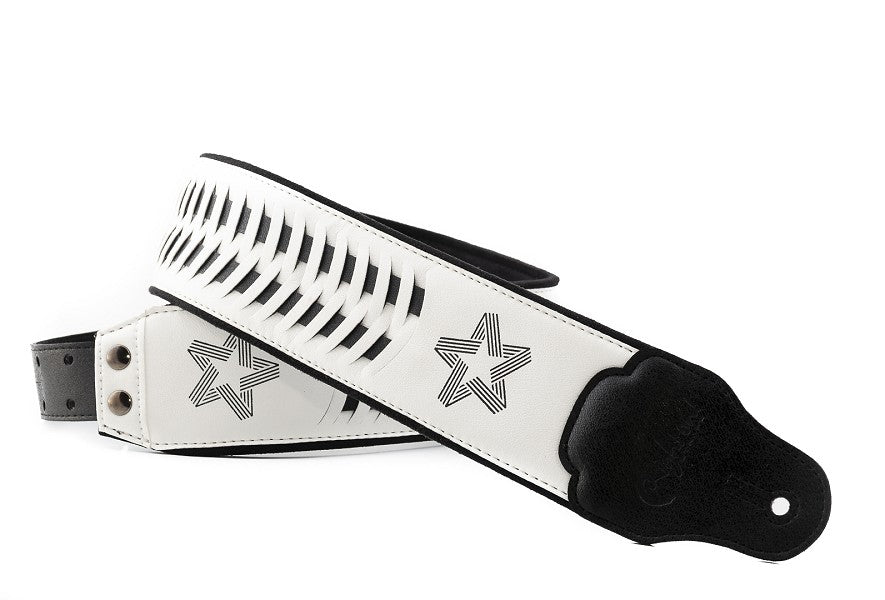 Right On Straps | Groove Paul Turner White Signature Bass Strap - VEGAN LEATHER