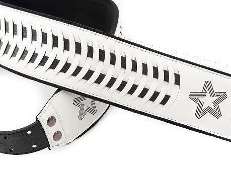 Right On Straps | Groove Paul Turner White Signature Bass Strap - VEGAN LEATHER